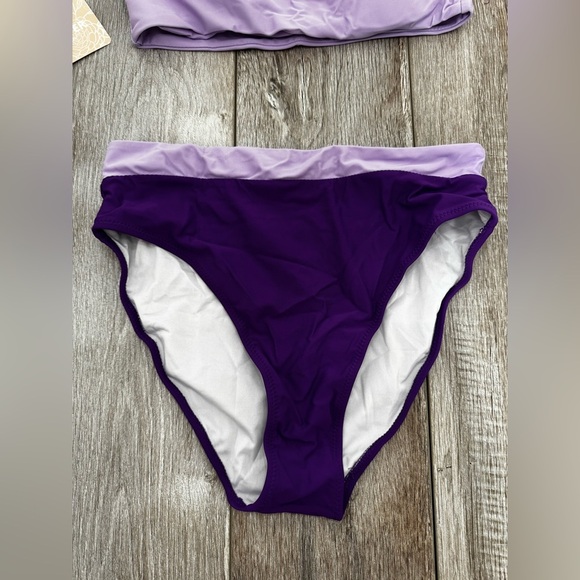 MOOSLOVER Women Cutout One Shoulder High Waisted Bikini High Cut Two Piece‎ Med - Picture 8 of 13